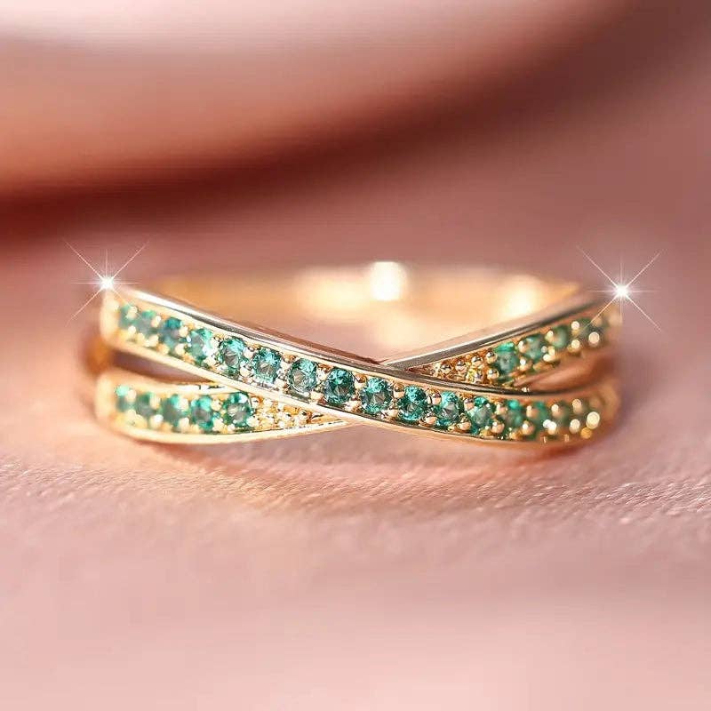 18K Guldbelagt Zirkonia ring