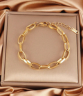 14karat forgyldt armbånd med store led