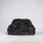 MaroStyle - Håndtaske i tweed med sorte palietter