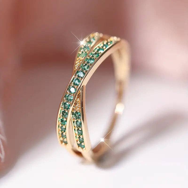 18K Guldbelagt Zirkonia ring