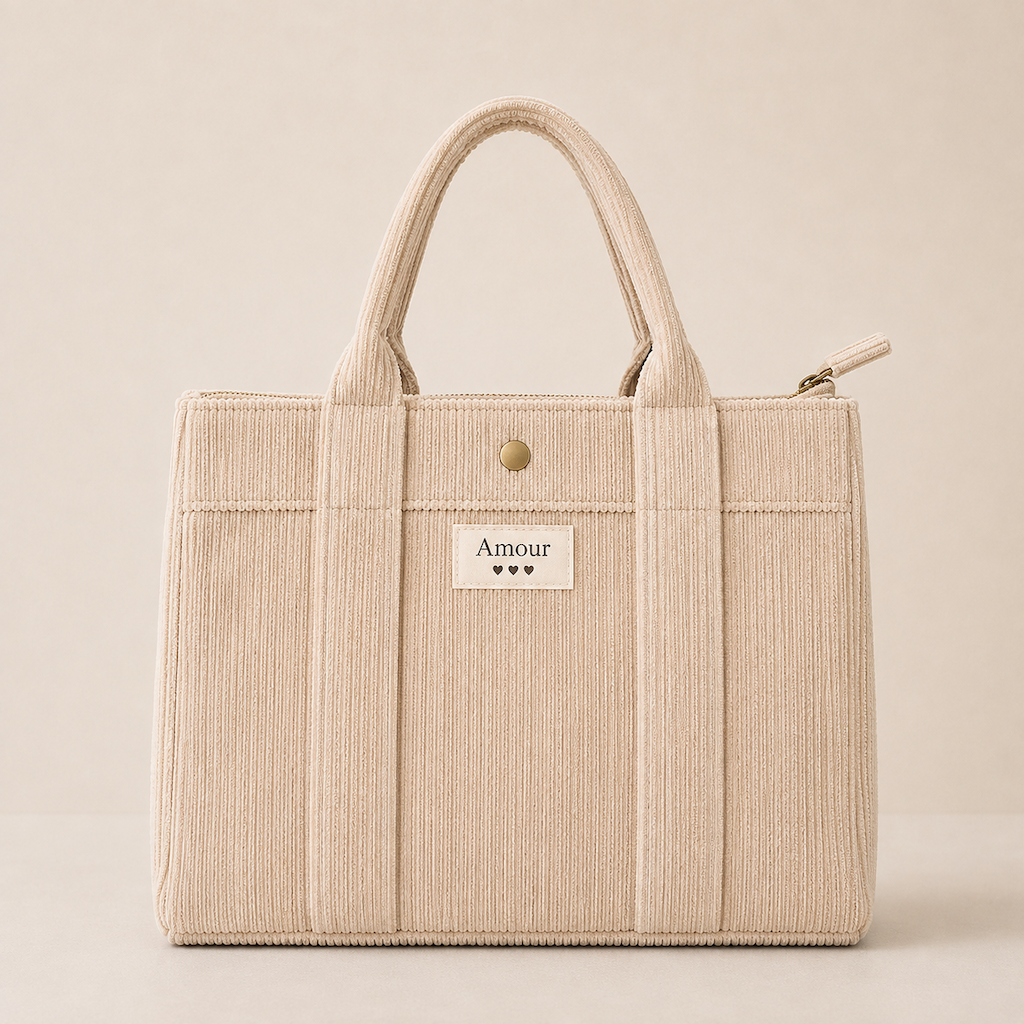 MaroStyle - Tote-taske i ribfløjl