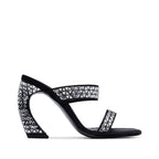 What a Shoes - Sevilla mules med sølvnitter og 11 cm hæl