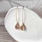 Crystal Drop øreringe med 18K forgyldning