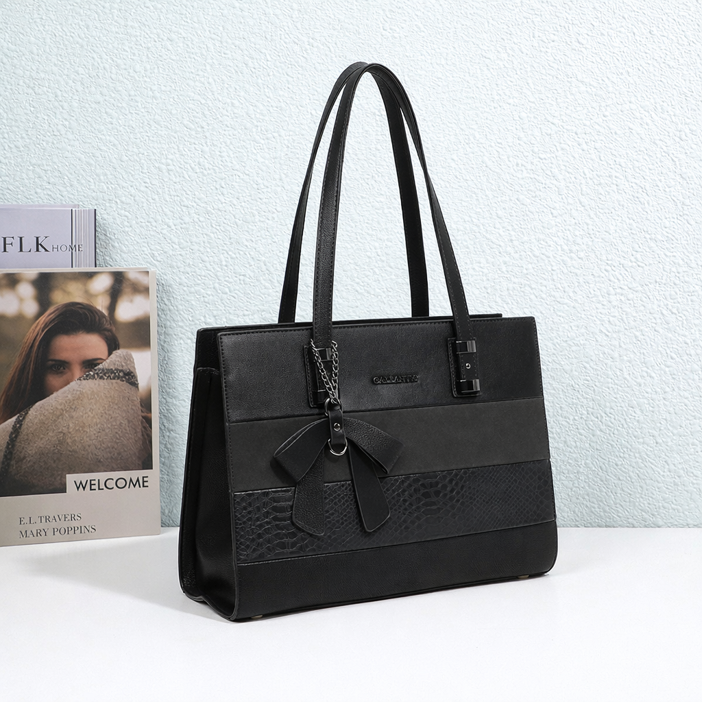 Elegance shopper med Sløjfe