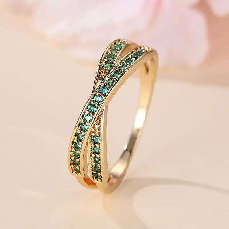 18K Guldbelagt Zirkonia ring