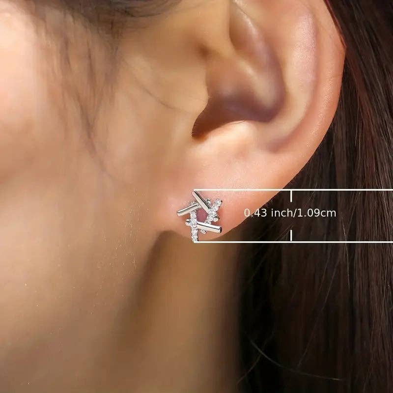 925 Sølv CZ Hule Øreringe